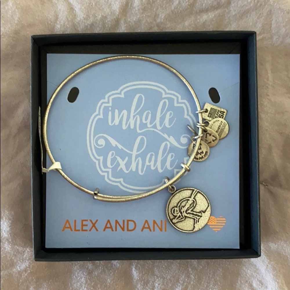 Alex and Ani “skiing” charm bracelet